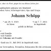 Schoepp Johann 1919-2011 Todesanzeige